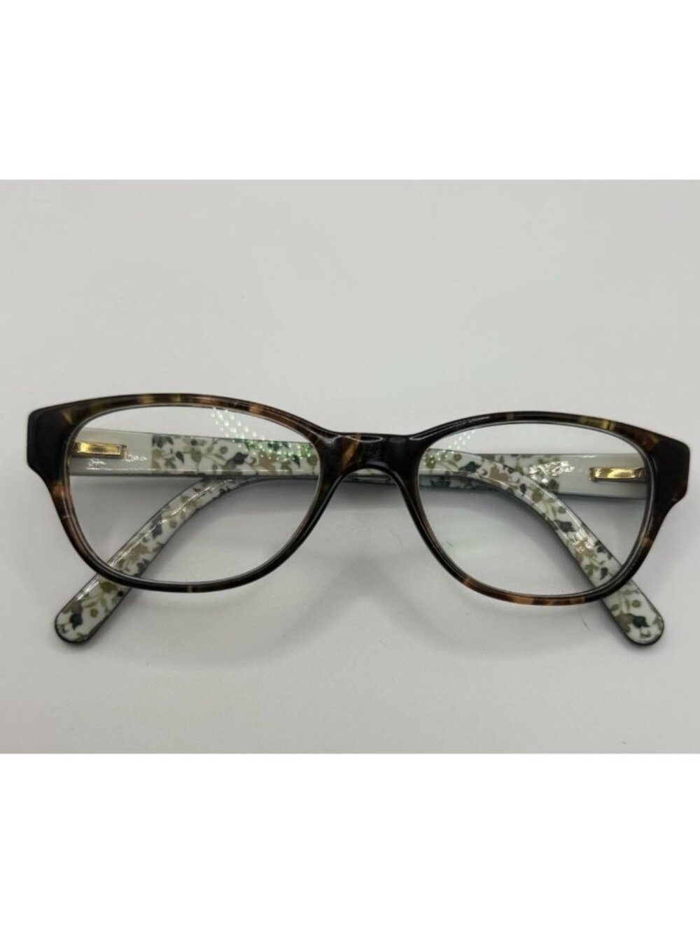 Tory Burch Ty2031 3154 Floral Print Tortoise Eyeglasses 49-17-135 FRAMES ONLY